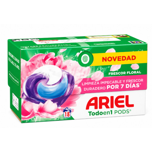 Універсальні капсули для прання Ariel Todo en 1 Pods Frescor Floral (Квіткова свіжість), 18 шт.
